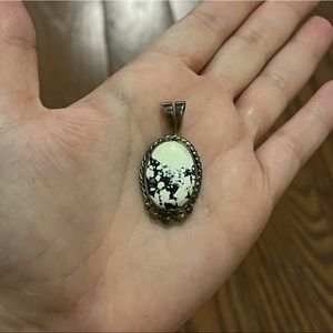 Vintage A. Lewis Signed Turquoise Pendant